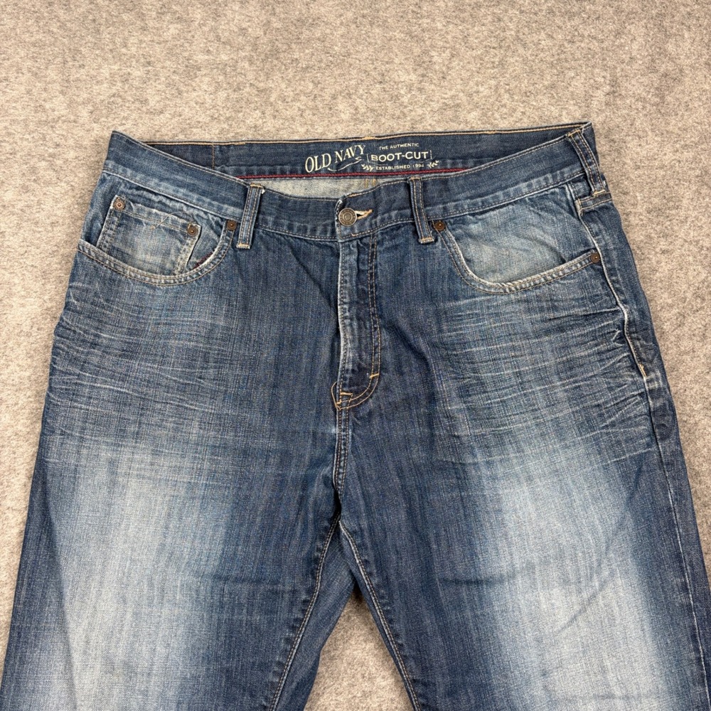 Old Navy Boot-Cut Jeans Mens 36x30 Blue Faded Denim Casual Y2K Skater Preppy 00s